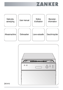 Manual Zanker ZKI 1410 X Dishwasher