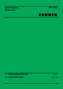 Handleiding Zanker ZKS 5453 S Vaatwasser