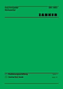 Bedienungsanleitung Zanker ZKS 5653 S Geschirrspüler