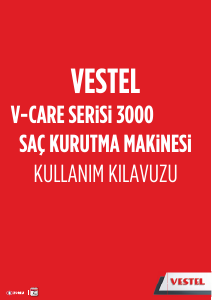 Kullanım kılavuzu Vestel V-Car Serisi 3000 Saç kurutma makinesi