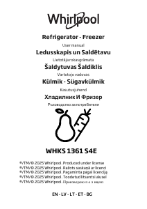 Rokasgrāmata Whirlpool WHKS 1361 S4E Ledusskapis ar saldētavu