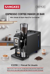 Manual de uso Sangkee K10198 Máquina de café espresso