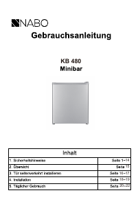 Bedienungsanleitung NABO KB 480 Kühlschrank