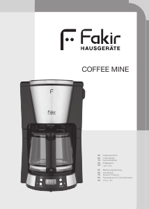 Bruksanvisning Fakir Coffee Mine Kaffebryggare