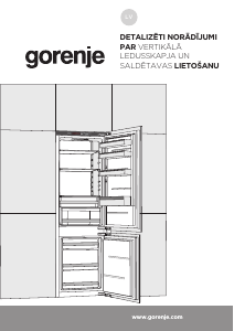 Rokasgrāmata Gorenje NRKI418EA0 Ledusskapis ar saldētavu