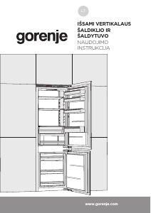 Vadovas Gorenje NRKI418EA0 Šaldytuvas-šaldiklis