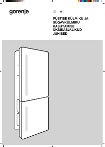Kasutusjuhend Gorenje NRKI519E82WF Külmik-sügavkülmik