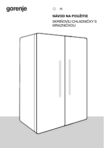 Návod Gorenje NRS917E61BX Chladnička s mrazničkou