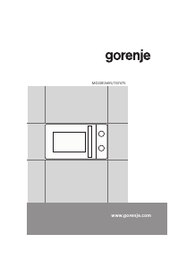 Manual Gorenje MO20E1WI5 Cuptor cu microunde