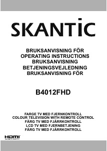 Bruksanvisning Skantic B4012FHD LED TV