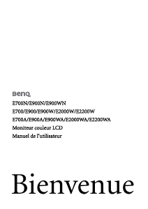 Mode d’emploi BenQ E700 Moniteur LCD