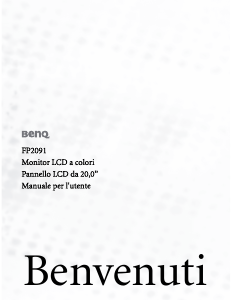 Manuale BenQ FP2091 Monitor LCD