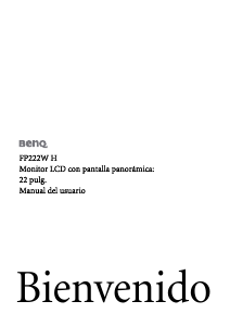 Manual de uso BenQ FP222W H Monitor de LCD