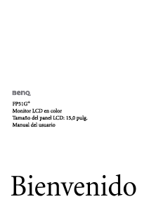 Manual de uso BenQ FP51G Monitor de LCD