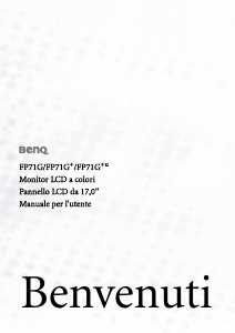 Manuale BenQ FP71G Monitor LCD