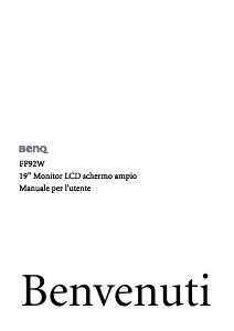 Manuale BenQ FP92W Monitor LCD