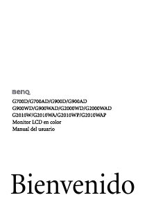 Manual de uso BenQ G2010WA Monitor de LCD