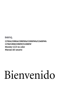 Manual de uso BenQ G900W Monitor de LCD