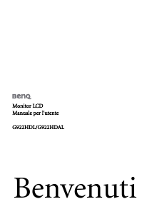 Manuale BenQ G922HDAL Monitor LCD