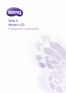 Instrukcja BenQ GL2023A Monitor LCD