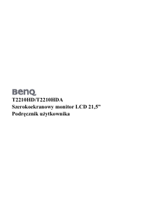 Instrukcja BenQ T2210HD Monitor LCD