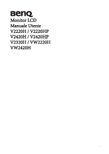 Manuale BenQ V2220H Monitor LCD
