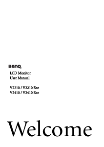 Bruksanvisning BenQ V2410 LCD skärm