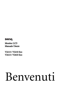 Manuale BenQ V2410Eco Monitor LCD