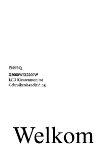 Handleiding BenQ X2000W LCD monitor