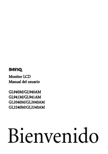 Manual de uso BenQ GL2040M Monitor de LED
