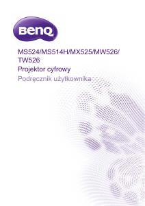 Instrukcja BenQ MW526 Projektor
