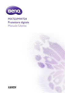 Manuale BenQ MW724 Proiettore