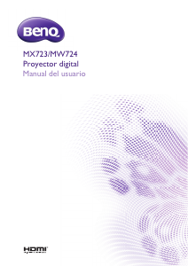 Manual de uso BenQ MW724 Proyector