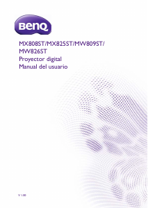 Manual de uso BenQ MW826ST Proyector
