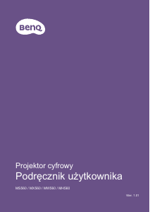 Instrukcja BenQ MX560 Projektor