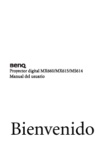 Manual de uso BenQ MX660 Proyector