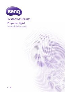 Manual de uso BenQ SW921 Proyector