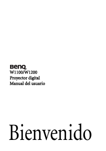 Manual de uso BenQ W1100 Proyector