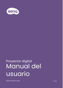 Manual de uso BenQ W4100i Proyector
