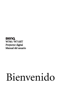Manual de uso BenQ W700 Proyector