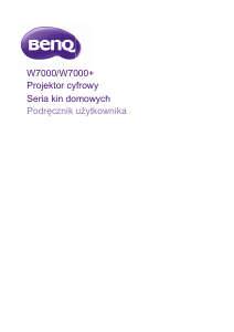 Instrukcja BenQ W7000 Projektor