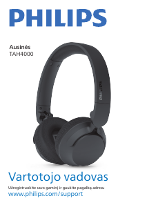 Vadovas Philips TAH4000LB Ausinės