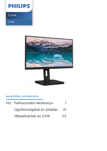 Használati útmutató Philips 222S9JML S Line LED-es monitor