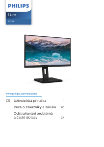 Manuál Philips 222S9JML S Line LED monitor