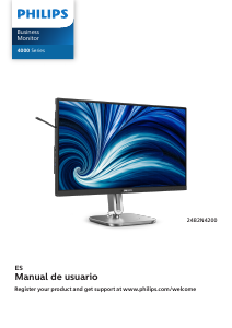 Manual de uso Philips 24B2N4200 Monitor de LED