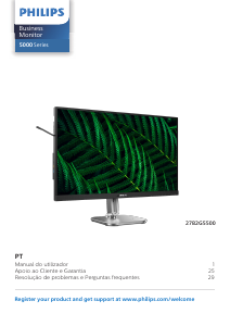 Manual Philips 27B2G5500 Monitor LED