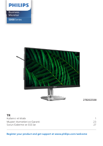 Kullanım kılavuzu Philips 27B2G5500 LED ekran