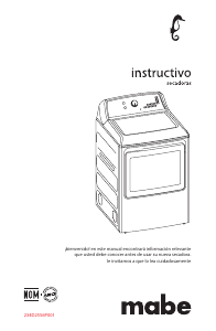 Manual de uso Mabe SMG26N5MNBCL0 Secadora