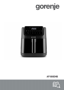 Посібник Gorenje AF1800DHB Фритюрниця