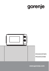 Manuál Gorenje MO20CE1B5 Mikrovlnná trouba